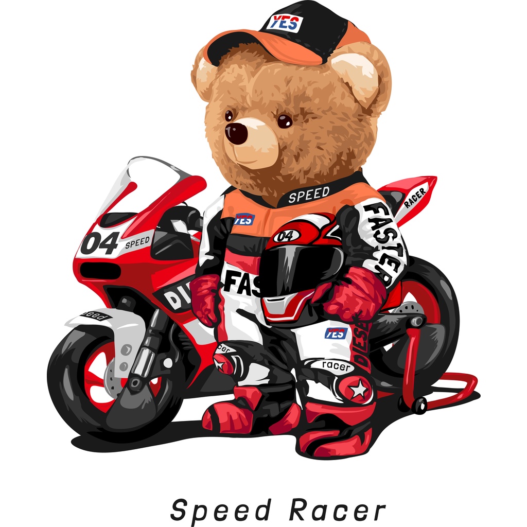 - Hình Gấu Teddy TD18 in bằng bàn ủi, bàn là