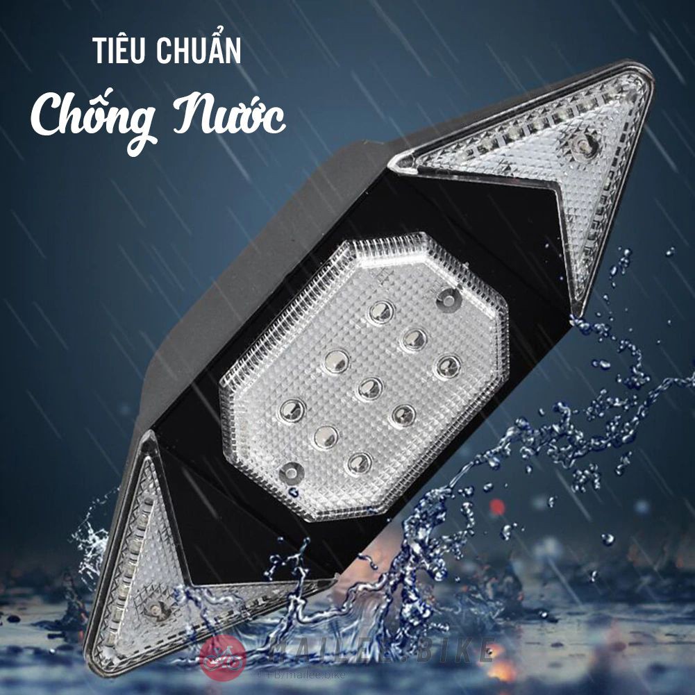 Đèn Xi Nhan Xe Đạp Với Điều Khiển Từ Xa Tiện Dụng Sạc Điện Usb Chống Nước Cao Cấp