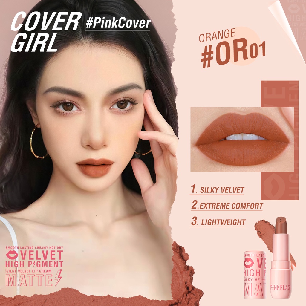 Son môi Pinkflash màu nhung lì dạng kem mịn mềm siêu mượt mà không khô 30g | BigBuy360 - bigbuy360.vn