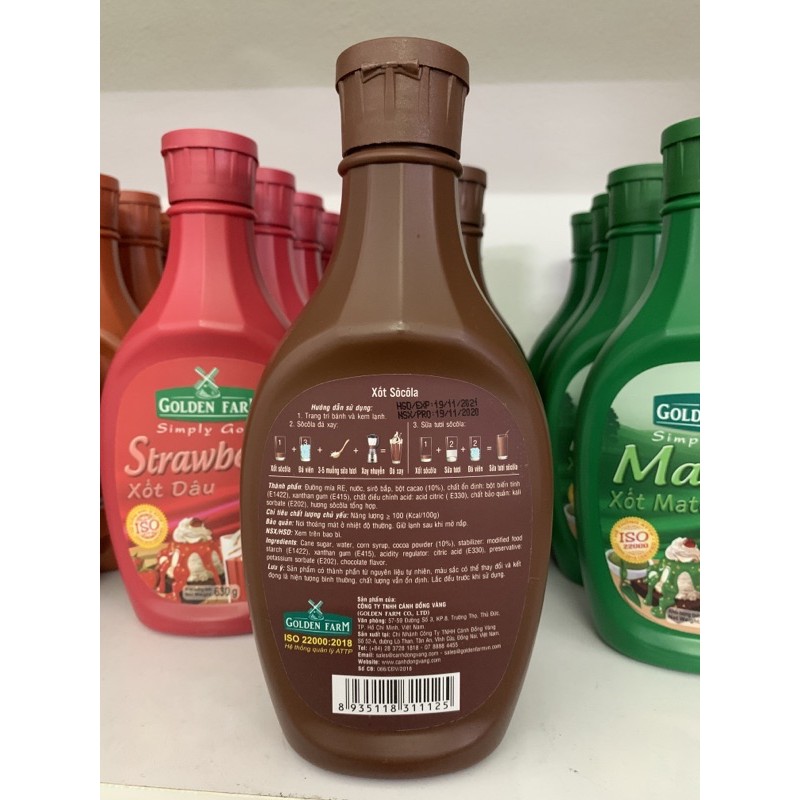 Sốt Topping Golden Farm Chai 630g