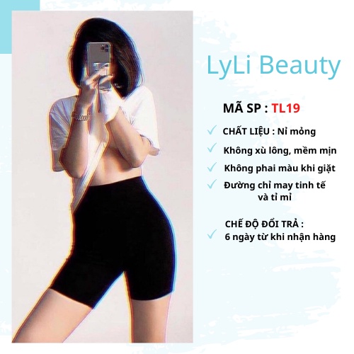 Quần legging ngố nữ Lylibeauty chất vải thun nỉ co giãn phù hợp mặc đi tập đi chơi