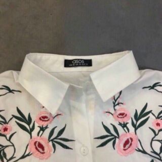 Sơ mi trắng ASOS cổ đức