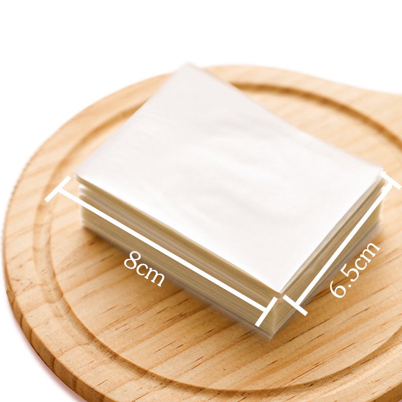 Giấy gạo 6.5*8cm gói kẹo nougat 110 tờ