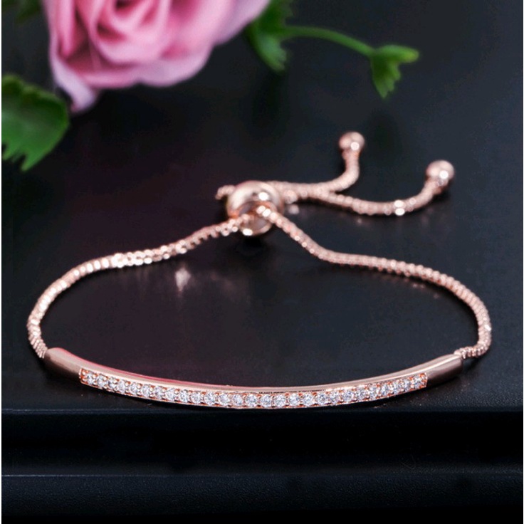 Vòng Tay Mạ Vàng 18k Đính Đá Thời Trang Cho Nữ