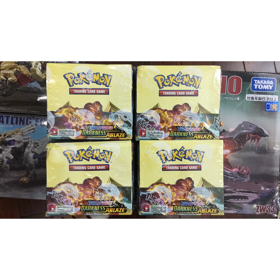 Box bài Pokemon TCG Sword &amp; Shield Darkness Ablaze Chính Hãng Mới 100% Mỗi Box có 36 Packs