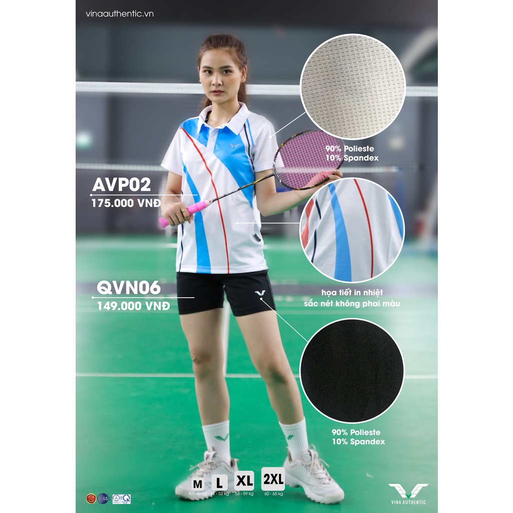 Set bộ thể thao nữ AVP02NEW  CẦU LÔNG badminton cao cấp, chất lượng, chuẩn form