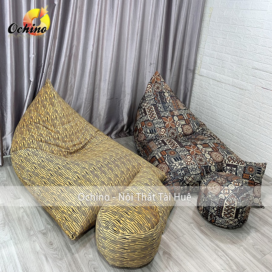 Ghế Lười Hạt Xốp Dáng Sofa Thuyền Thư Giãn Phong Cách Hiện Đại Size To Cực Sang Chảnh ( Đã Kèm Hạt Xốp)