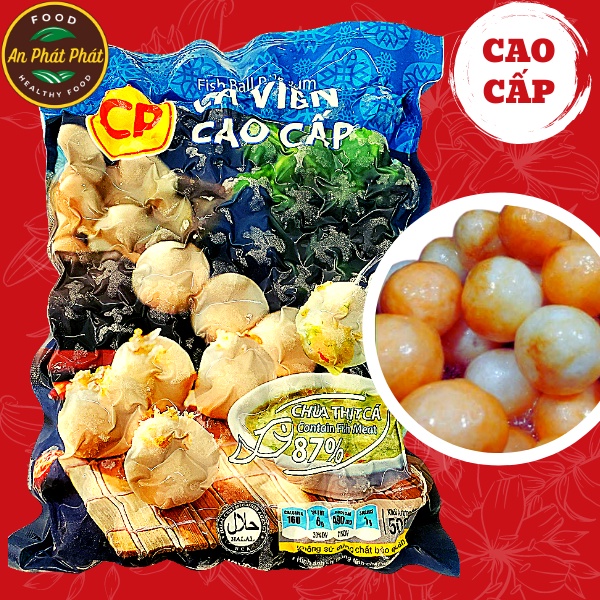 Cá viên cao cấp CP 500g, làm từ cá basa tươi, giòn dai, ngon hơn khi dùng chung với lẩu, thơm ngon đậm vị An Phát Phát