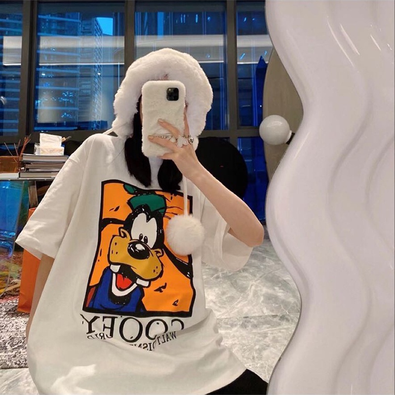 NRVP Áo thun cotton tay ngắn cổ tròn thời trang mùa hè phong cách Hàn Quốc dành cho nữ