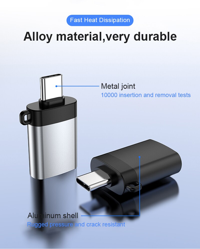 Cáp chuyển đổi LUSHUO USB C OTG Type C sang USB 3.0 Mini USB Type-C | BigBuy360 - bigbuy360.vn
