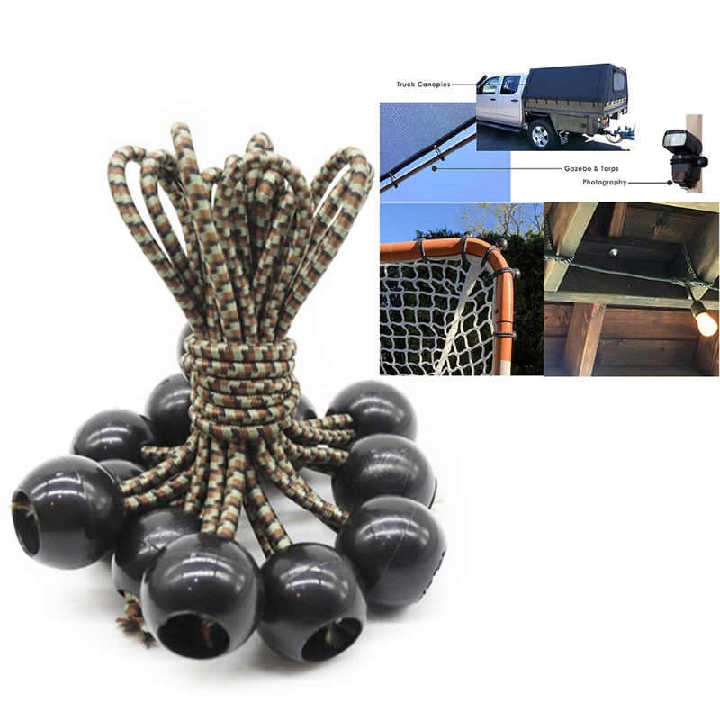 Set 10 Dây Bungee Đàn Hồi Cho Lều Cắm Trại Chuyên Dụng