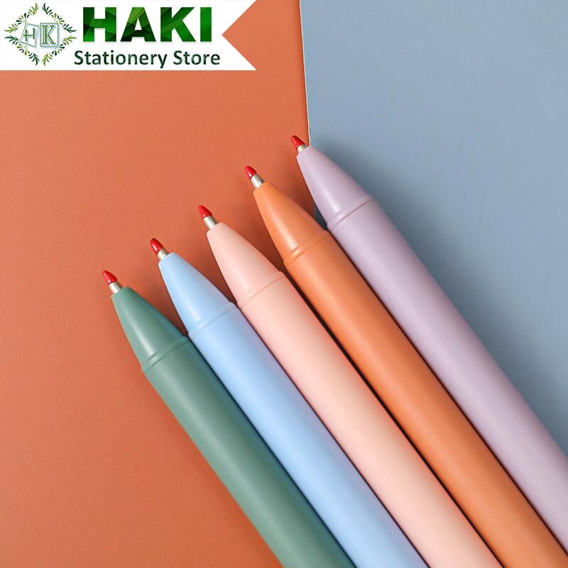 Bút bi nước mực gel ngòi 0.5mm màu pastel HAKI dễ thương dụng cụ văn phòng phẩm B42