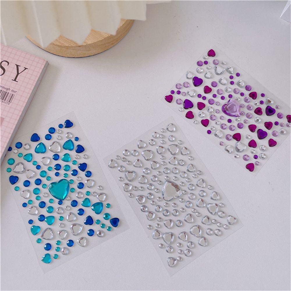 Miếng Dán Acrylic Hình Trái Tim 3D Dùng Trang Trí Điện Thoại / Laptop / Album Thủ Công DIY