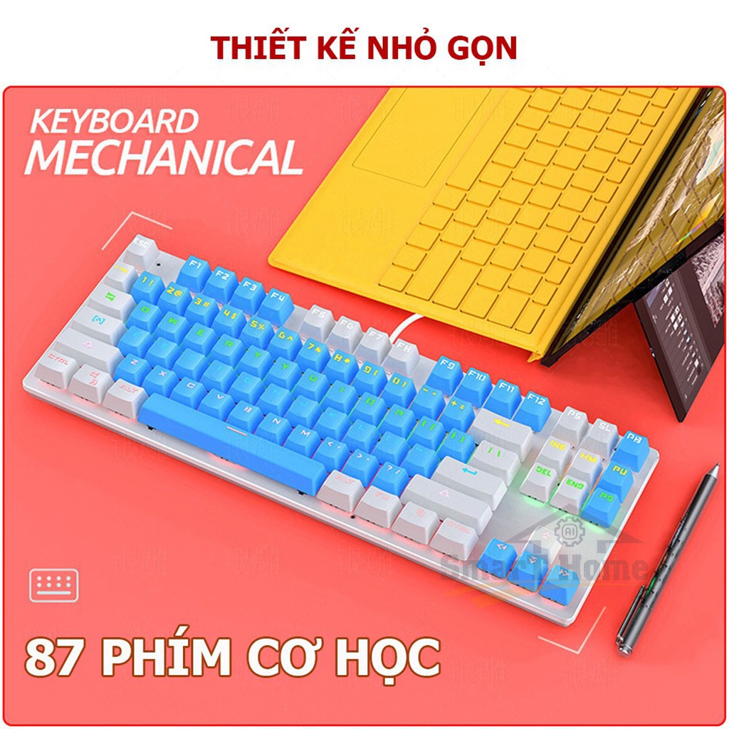 Bàn Phím Cơ K400 87 Phím Cơ Học , Bàn phím K400 Chuẩn Cơ 9 Chế Độ LED Thiết Kế Nhựa ABS Cao Cấp Chống Bám Mồ Hôi