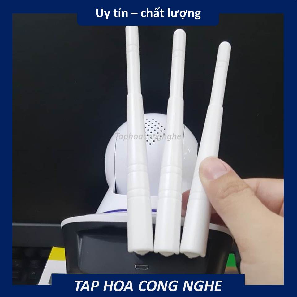 Camera ip app Yi iot chuyên wifi 3 râu trong nhà 1080P ko hỗ trợ cổng LAN , khe thẻ nhớ trên đầu camera, kết nối wifi 5G