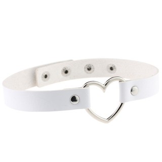 Vòng cổ choker da Pu khoen tim