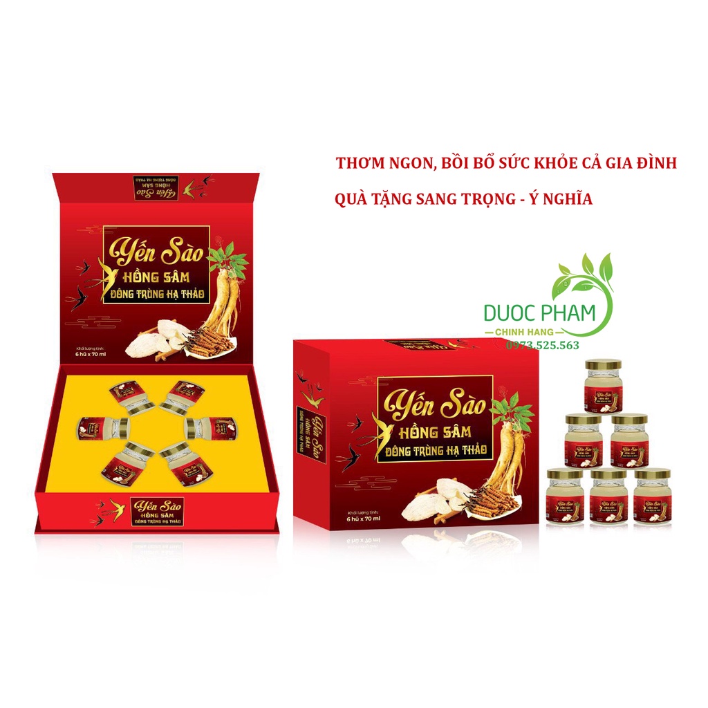 Yến sào Hồng sâm Đông Trùng Hạ Thảo cao cấp giúp bồi dưỡng sức khoẻ, đẹp da, ăn ngủ ngon cả cho gia đình