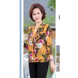 ÁO VOAN HOA 2 LỚP CHO MẸ, BÀ (TUỔI TRUNG NIÊN)