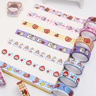 Băng Dính Dán Washi Tape In Hình Cute Trang Trí (Nhiều Mẫu)