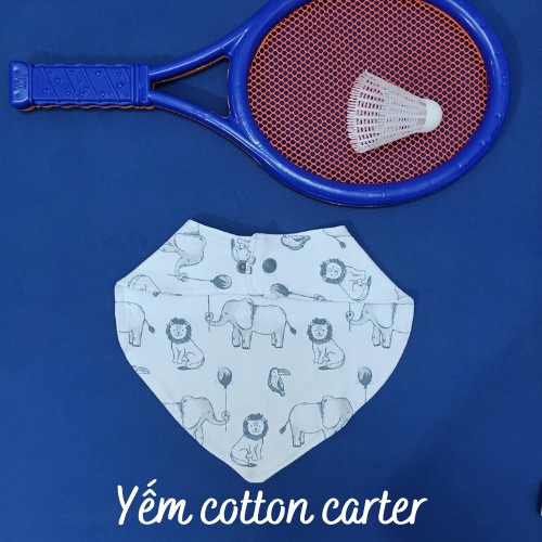 Khăn yếm tam giác mát nhẹ mùa hè cho bé ăn dặm cotton carter 100% Cotton