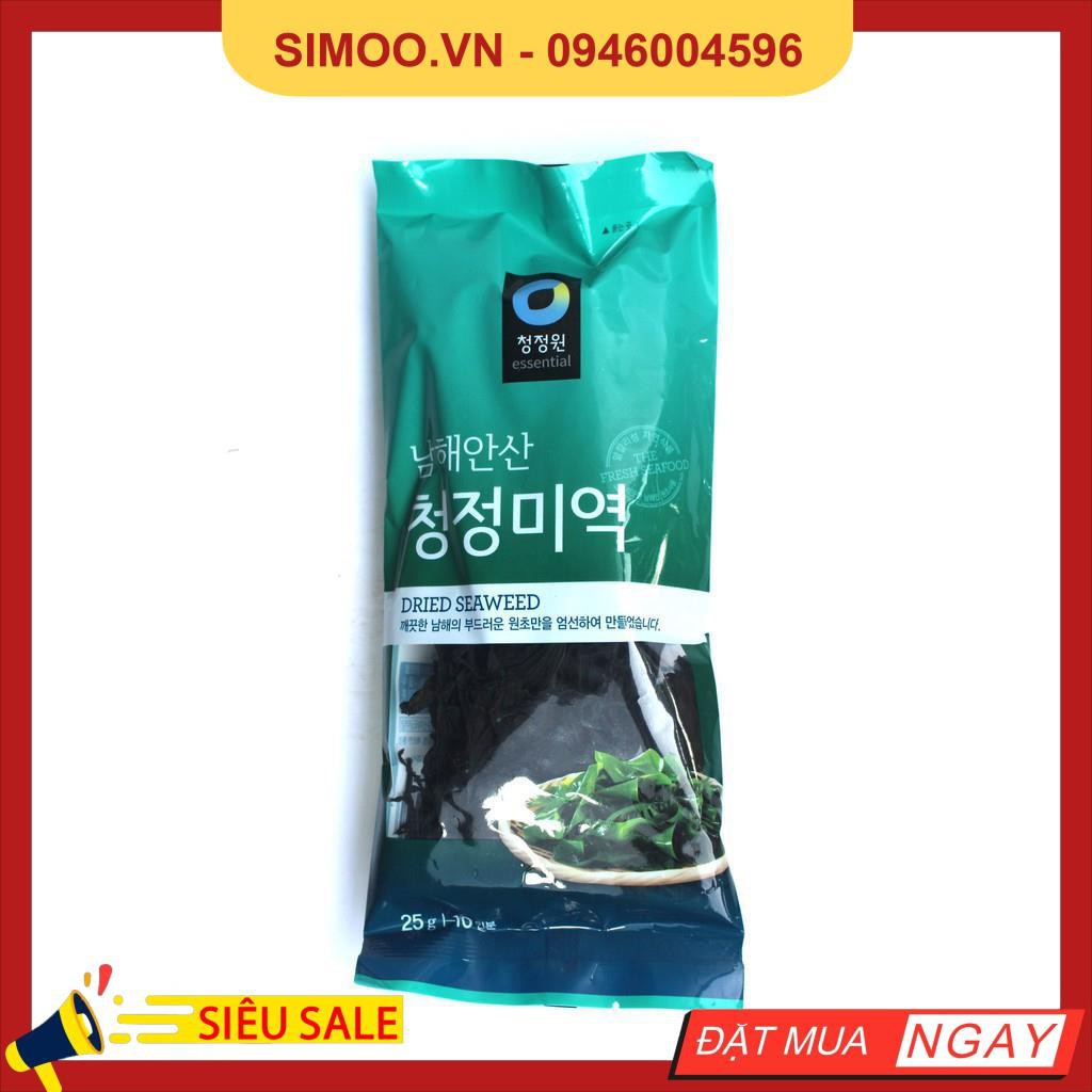 💥 ⚡ SẢN PHẨM CHÍNH HÃNG ( RONG BIỂN KHÔ NẤU CANH DAESANG NHẬP KHẨU HÀN QUỐC GÓI 25G