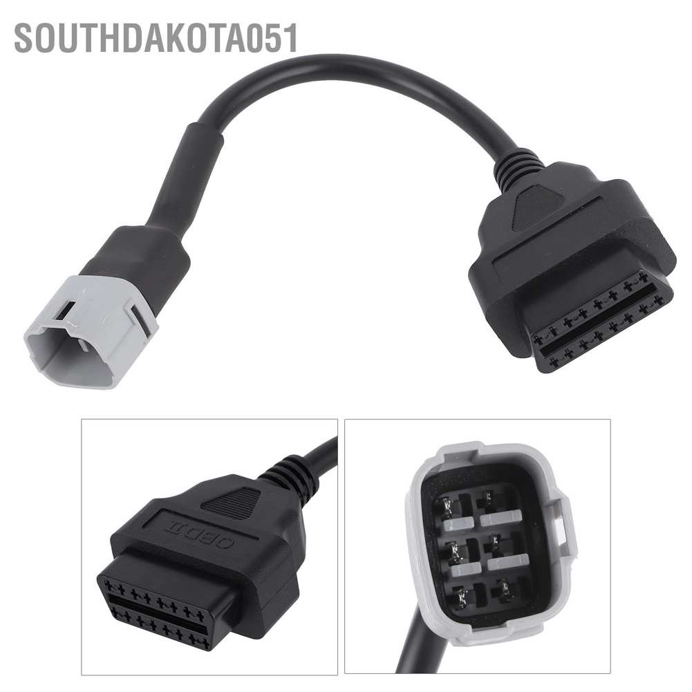 Hàng Sẵn Dây Cáp Chuyển Đổi Chất Lượng Cao Cho Xe Máy Bộ chuyển đổi chẩn đoán 6Pin OBD2 thay thế cho Suzuki GSX ‑ R 1000 / 1000R / 125【Southdakota051】