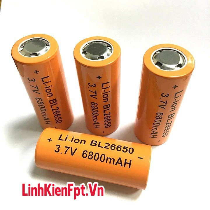 Pin Lithium 26650 3.7V Dung Lượng Cao 6800mAh