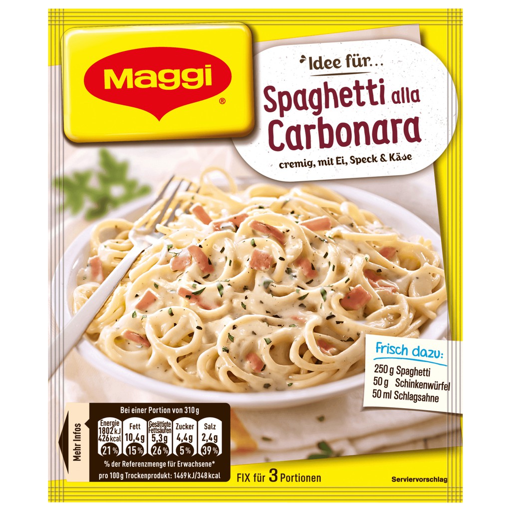 GIA VỊ MỲ Ý SỐT KEM CARBONARA- MAGGI ĐỨC