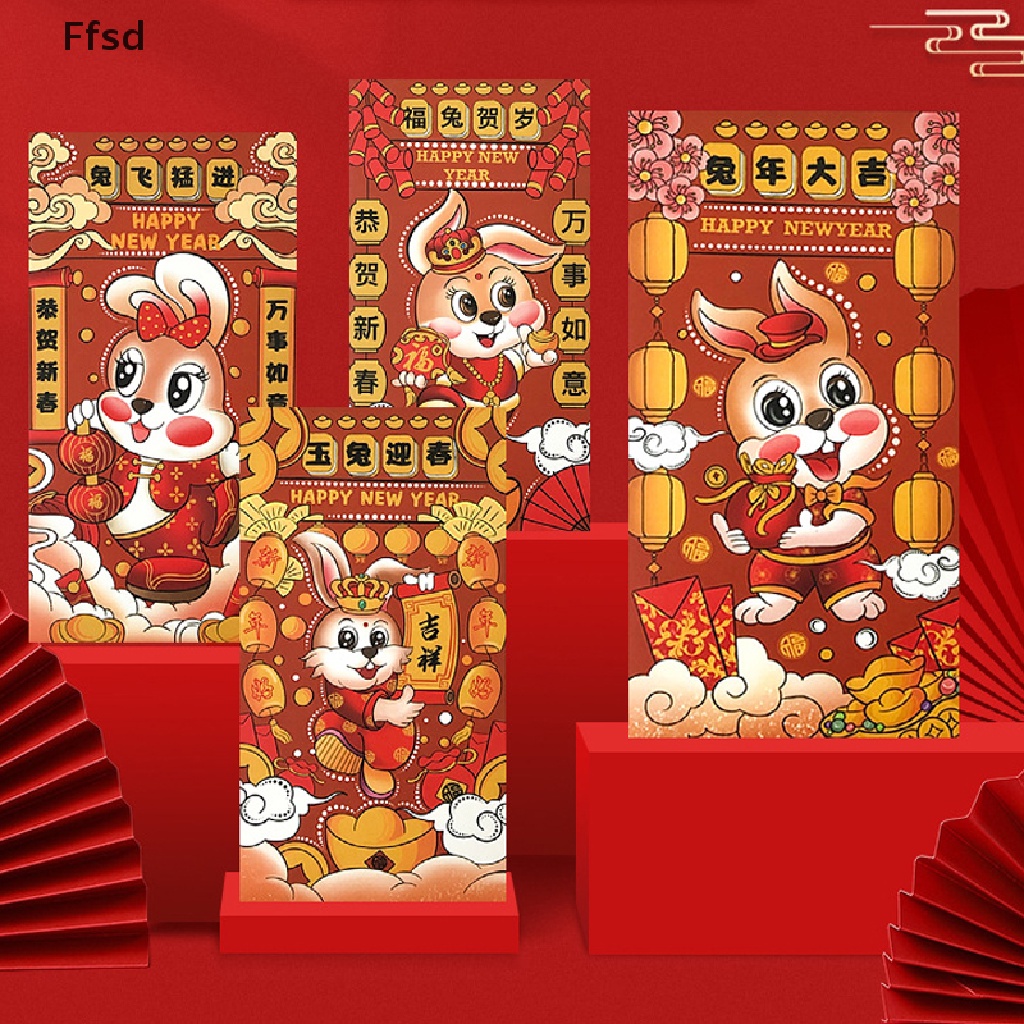 {Ffsd} Set 6 Bao Lì Xì Đỏ Hoạt Hình Sáng Tạo Năm Mới 2023 * Bán Chạy