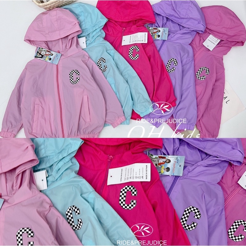 Áo khoác gió 2 lớp cho bé 10-22kg