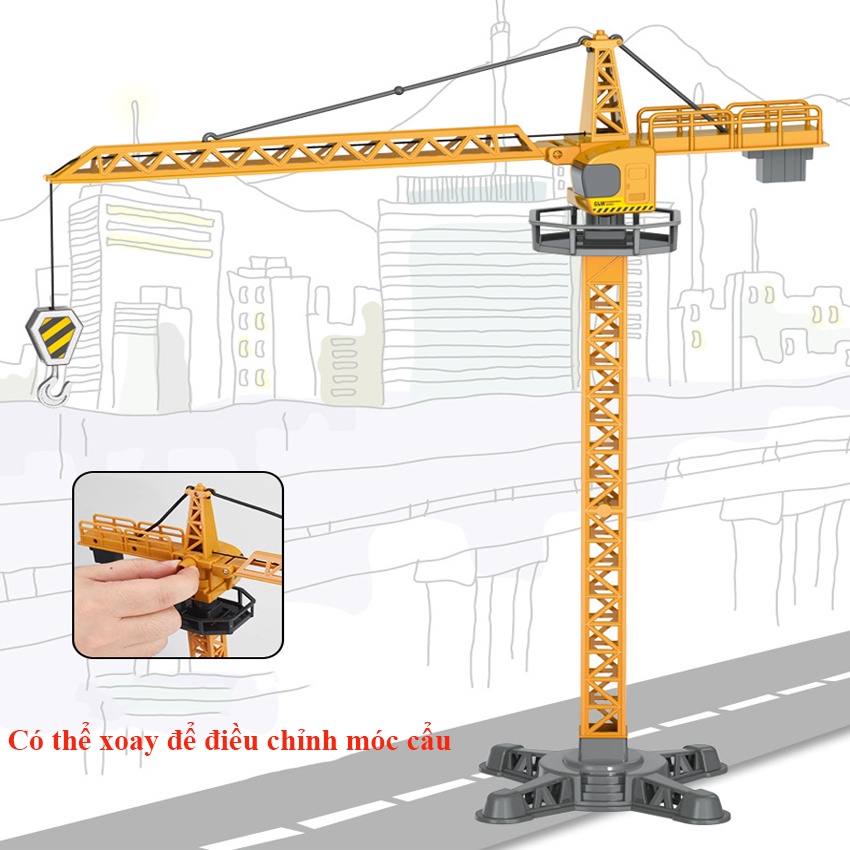 Đồ chơi cần cẩu có khớp bằng sắt , quà tặng cao cấp  cho bé, bộ đồ chơi máy công trình xây dựng cao cấp