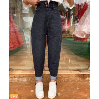 🌪bagyy jeans lưng cao 2 nút túi nắp