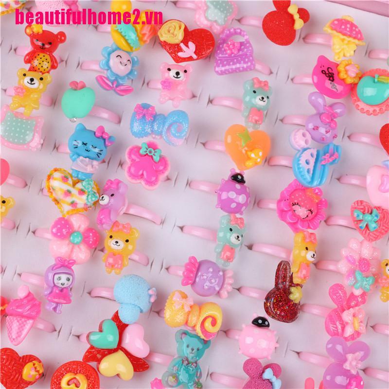 10 Nhẫn nhựa kiểu dáng hoạt hình xinh xắn đáng yêu cho bé