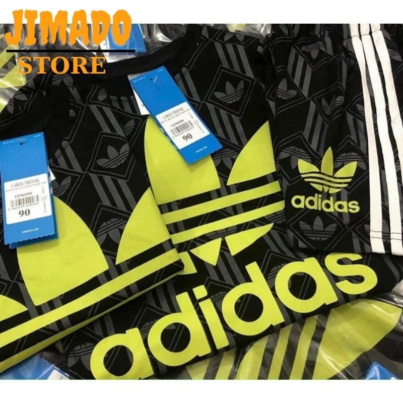 Đồ bộ bé trai bé gái bộ đồ dass họa tiết lá vàng in chìm chất cotton mềm mại JIMAODO E2.061.110