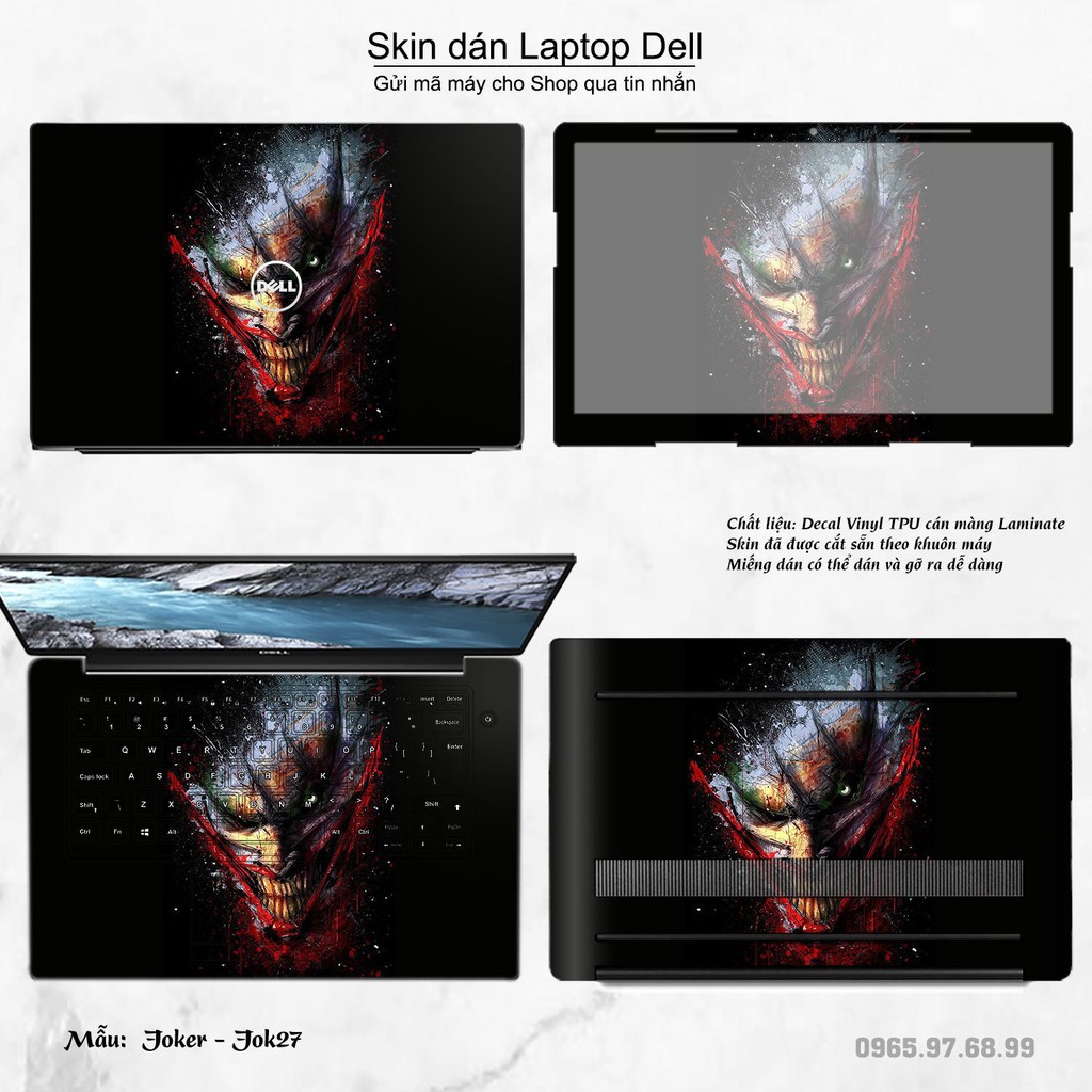 Skin dán Laptop Dell in hình Joker nhiều mẫu 4 (inbox mã máy cho Shop)