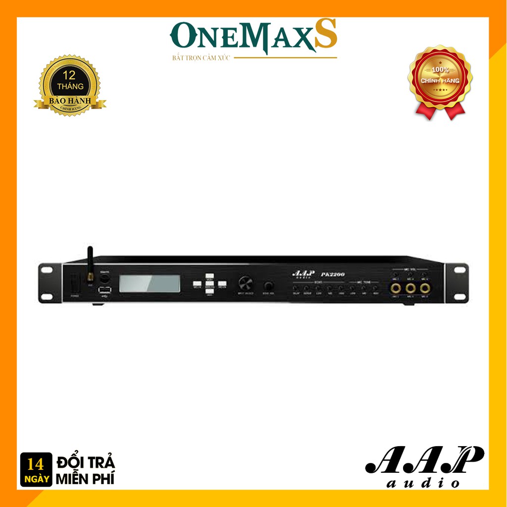 Công suất liền vang AAP PK-2200 [Hàng chính hãng Tân Cường, bảo hành 12 tháng] 2 kênh 200W hát Karaoke bao phê