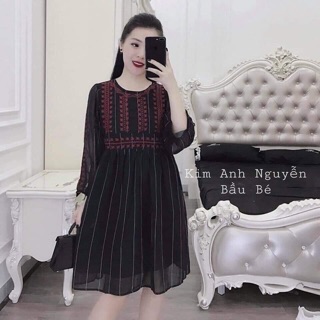 Đầm Baby doll thêu