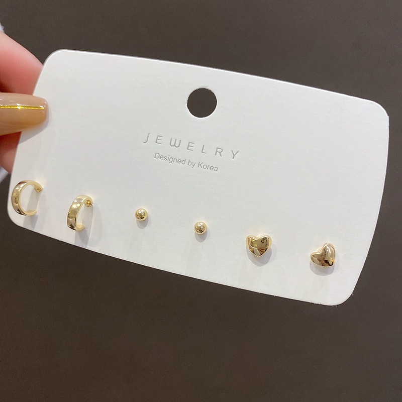 Khuyên Tai Đính Đá Opal Phong Cách Thời Trang Nhật Hàn Đơn Giản