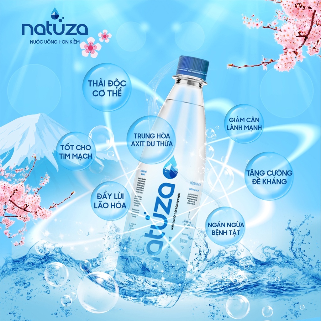 Nước Uống Ion Kiềm Natuza pH 8.5 500ml