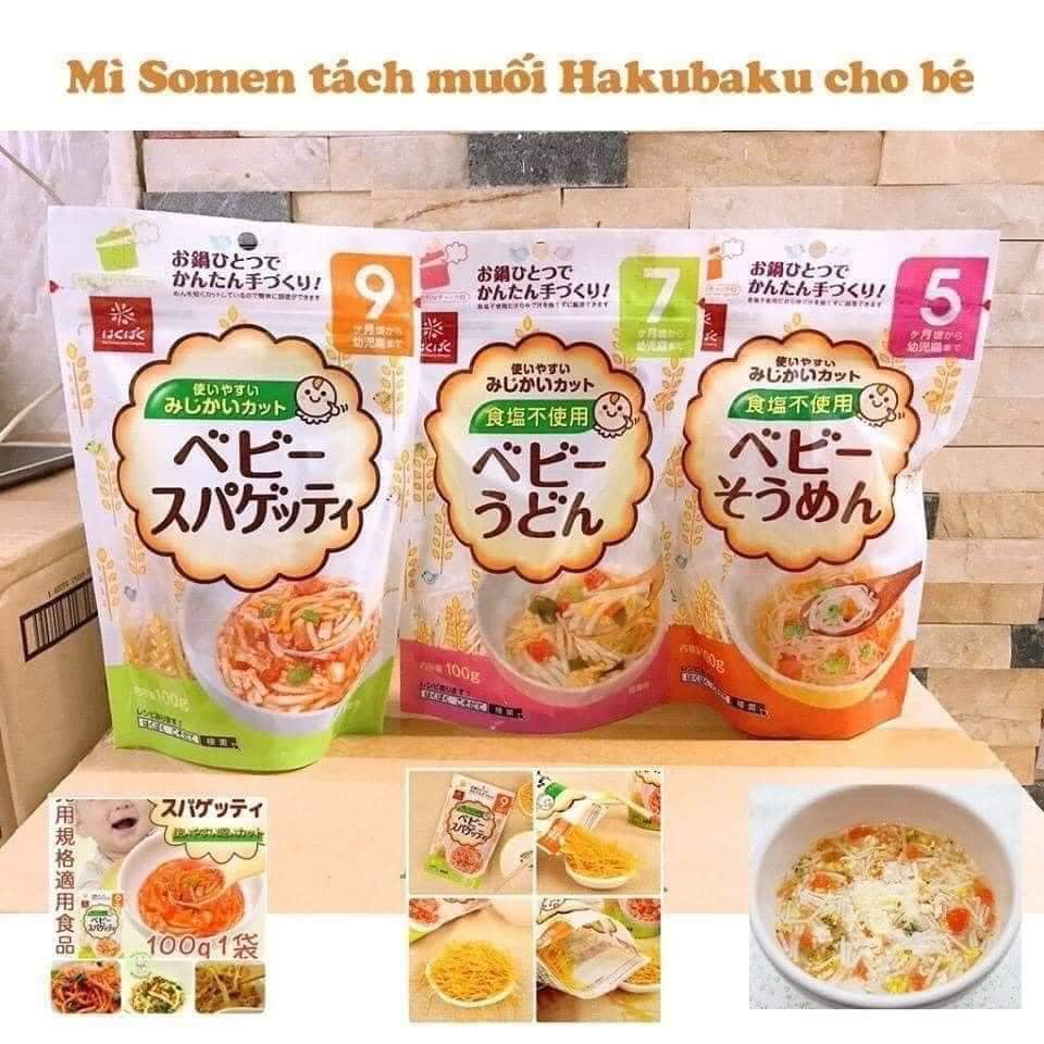 Mì somen tách muối Hakubaku cho bé [Date t5/2025]