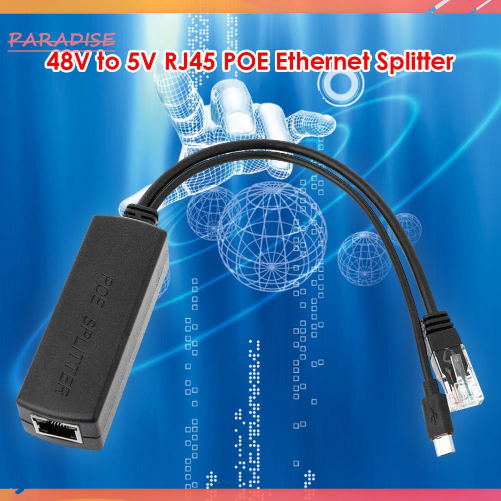 Bộ Chia Cổng Mạng Ethernet Từ 48v Sang 5v Micro Usb 2.5kv Rj45 | BigBuy360 - bigbuy360.vn