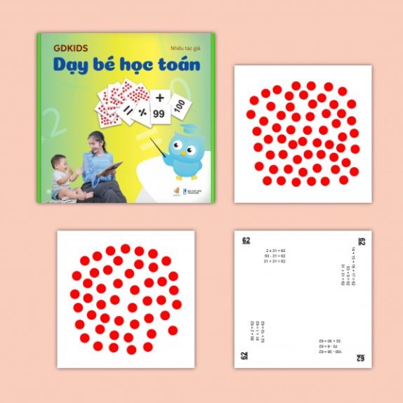 Flashcard Dạy Trẻ Học Toán Glenn Doman - Bộ 59 thẻ học thông minh phát triển tư duy logic cho trẻ từ 0-6 tuổi