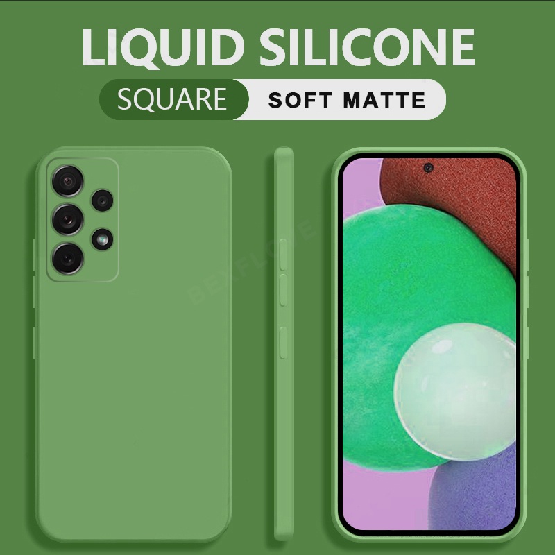 Ốp Điện Thoại Silicon Mềm Màu Kẹo Hình Vuông Cho Samsung Galaxy S22 S21 S20 FE Plus Ultra