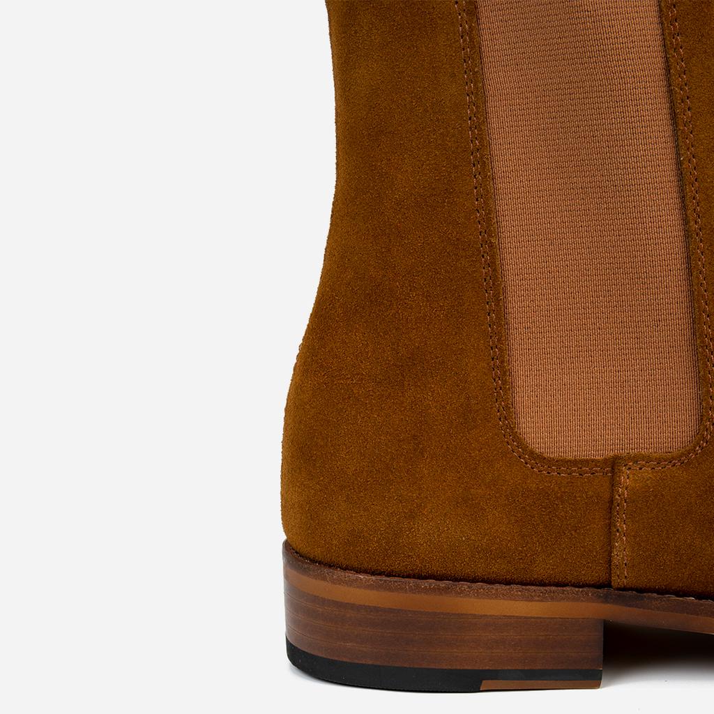 Giày Chelsea boots nam da lộn nâu giày da cao cấp da bò nhập khẩu handmade August shoes AG1V1 bảo hành 12 tháng