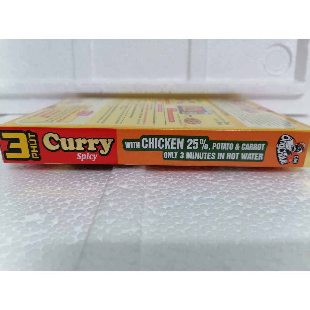 [Hộp 200g – GÀ] Cà Ri Ăn Liền (vị cay) [VN] ÔNG CHÀ VÀ Chicken Curry Spicy (nosa-hk)