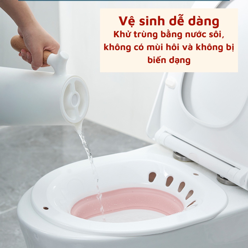 Chậu rửa và xông vùng kín kèm vòi xịt dùng vệ sinh cho phụ nữ mang thai và sau sinh hàng loại 1