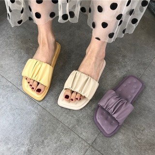 Dép đế bệt mũi vuông phong cách trẻ trung cho nữ