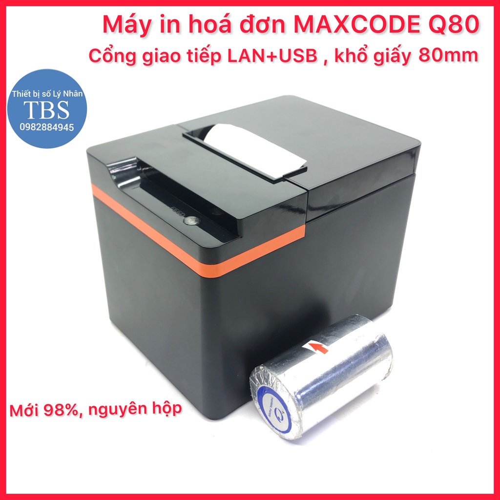 Máy in hóa đơn MAXCODE Q80 / Kpos Zy307 cổng giao tiếp LAN ,USB in hóa đơn từ điện thoại và máy tính