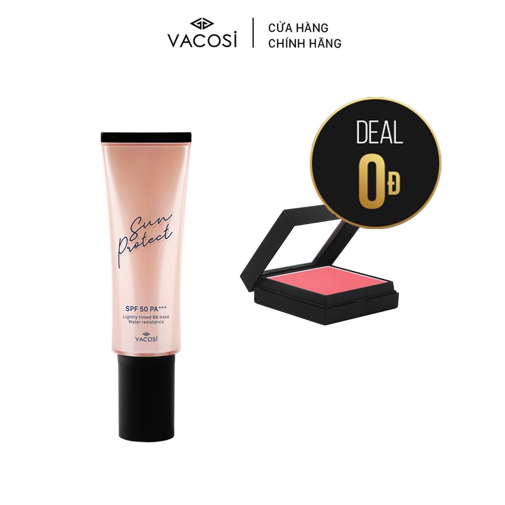 KEM CHỐNG NẮNG VÀ LÓT TRANG ĐIỂM BB VACOSI BASE SPF50 PA+++