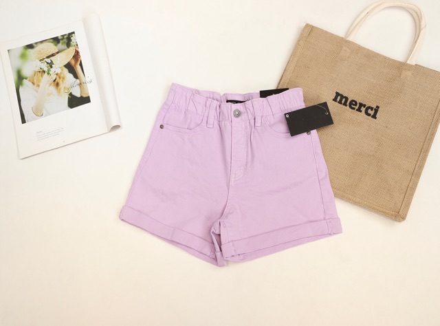 Quần short jeans cạp chun - sẵn 03 màu